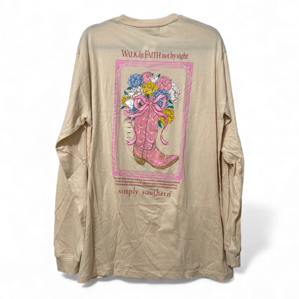 Walk By Faith Long Sleeve Tee - Picture 1 of 3